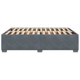 Bed Frame without Mattress Dark Grey?Double Velvet - 45-Degree Angle