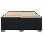 Bed Frame without Mattress Black Double Velvet