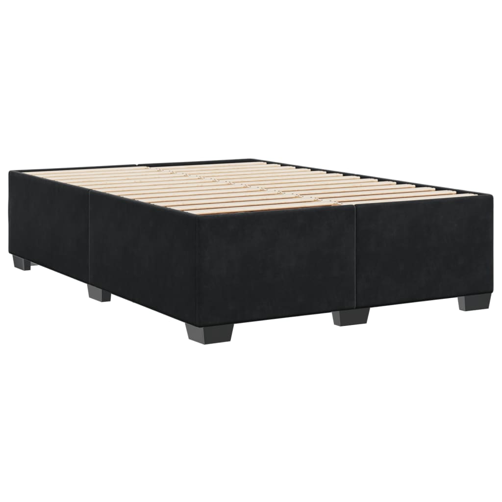 Bed Frame without Mattress Black?Double Velvet