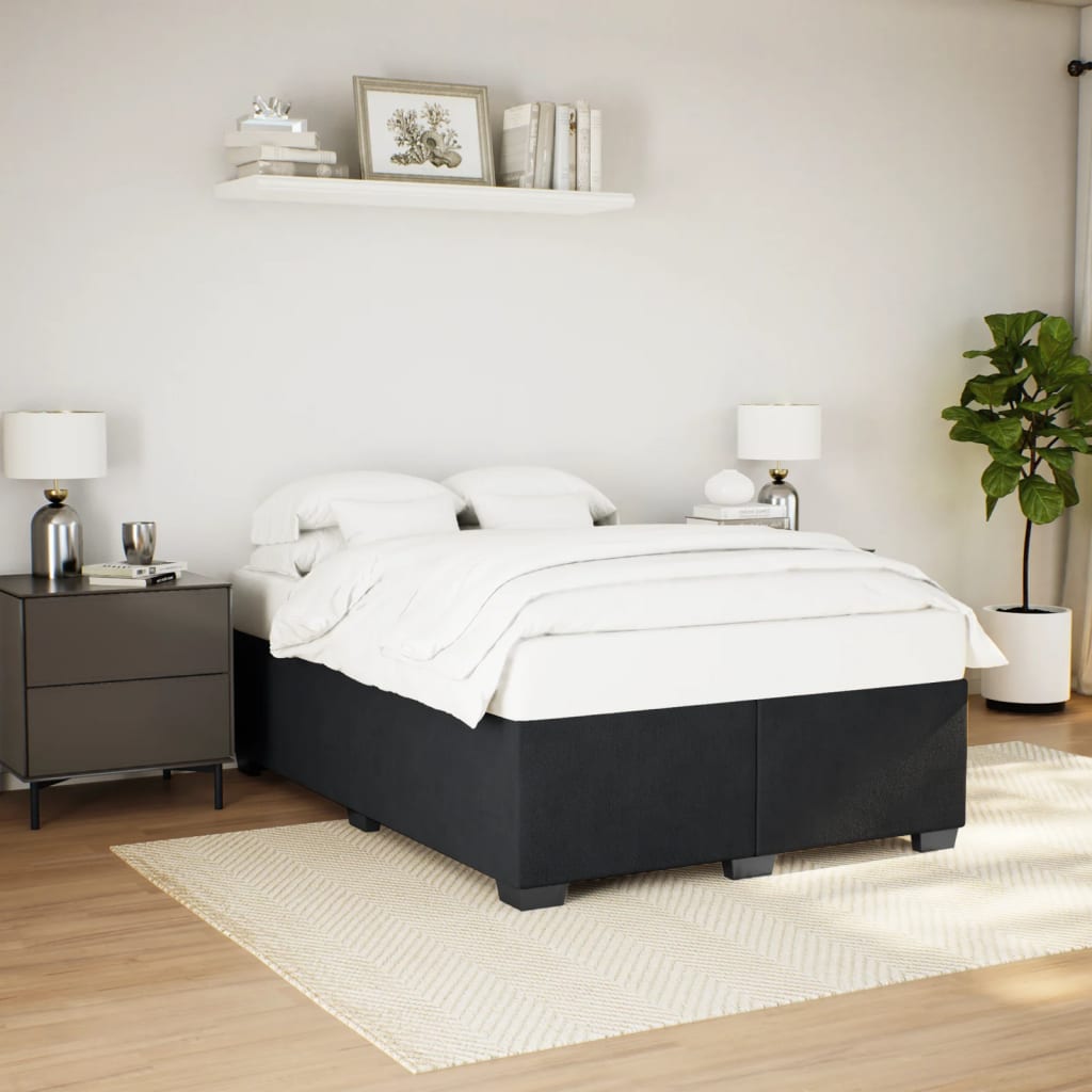 Bed Frame without Mattress Black?Double Velvet