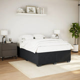 Bed Frame without Mattress Black?Double Velvet