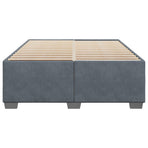 Bed Frame without Mattress Dark Grey Queen Velvet