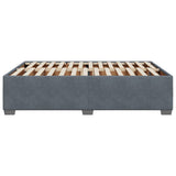 Bed Frame without Mattress Dark Grey?Queen Velvet