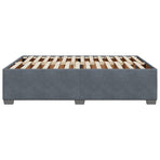 Bed Frame without Mattress Dark Grey Queen Velvet