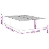 Bed Frame without Mattress Dark Grey?Queen Velvet