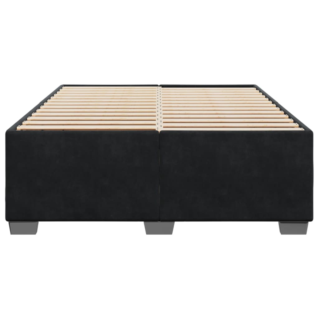 Bed Frame without Mattress Black?Queen Velvet