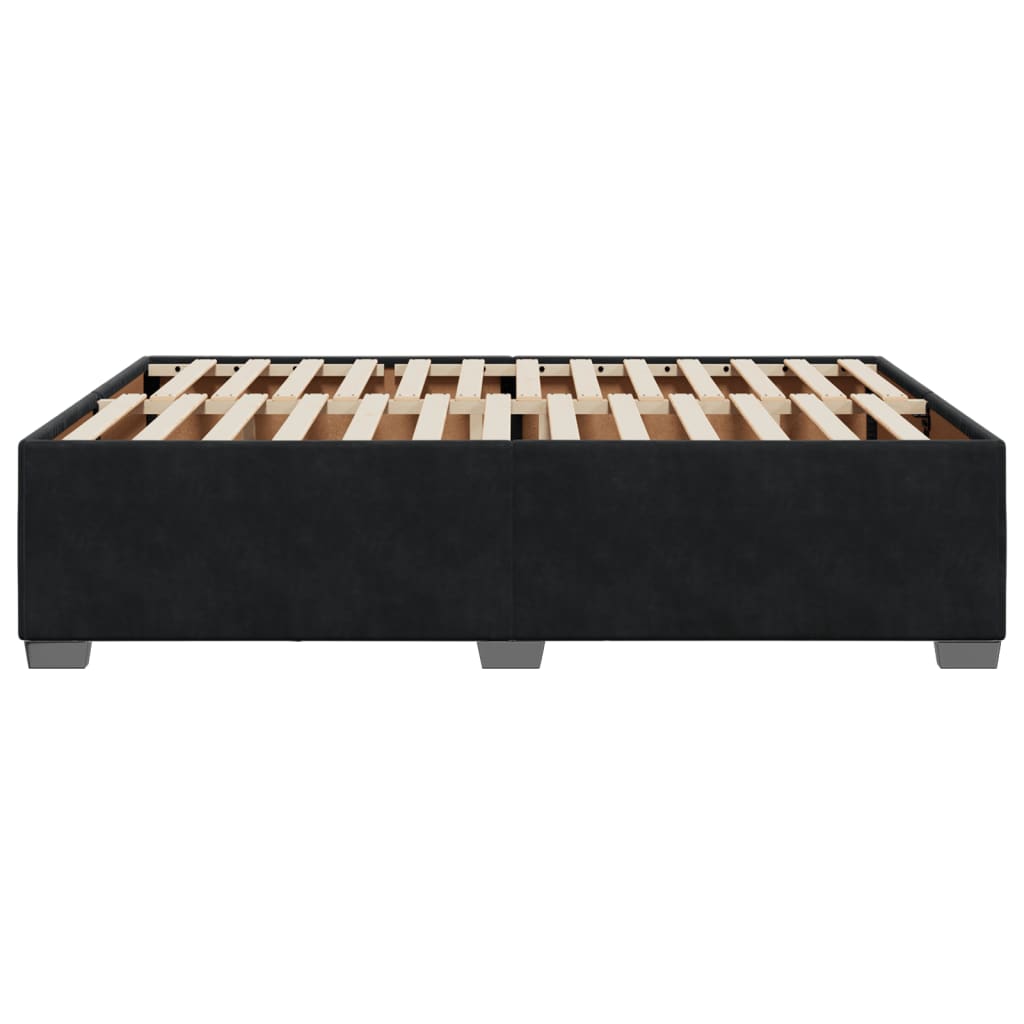 Bed Frame without Mattress Black?Queen Velvet