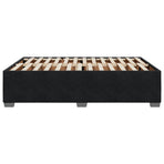 Bed Frame without Mattress Black Queen Velvet