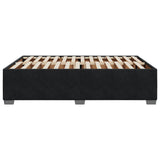Bed Frame without Mattress Black?Queen Velvet - 45-Degree Angle