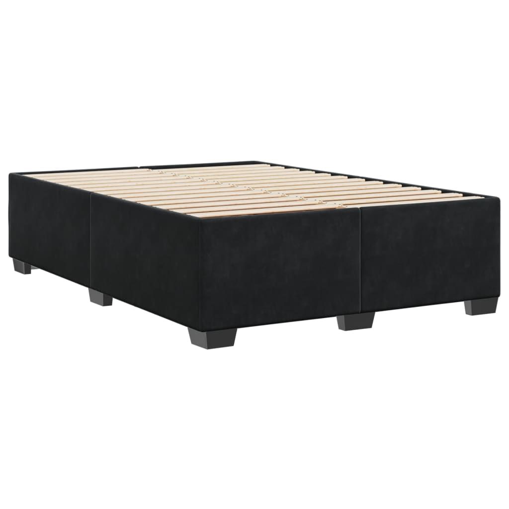 Bed Frame without Mattress Black?Queen Velvet
