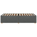 Bed Frame without Mattress Dark Grey 90x190 cm Fabric