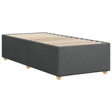 Bed Frame without Mattress Dark Grey 90x190 cm Fabric - Rear View
