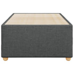 Bed Frame without Mattress Dark Grey 90x190 cm Fabric