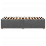 Bed Frame without Mattress Dark Grey 90x190 cm Fabric