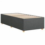 Bed Frame without Mattress Dark Grey 90x190 cm Fabric - Rear View