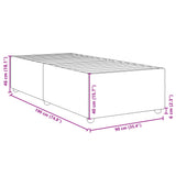 Bed Frame without Mattress Dark Grey 90x190 cm Fabric - Extra Image