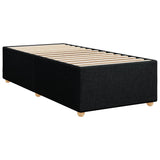 Bed Frame without Mattress Black 90x190 cm Fabric - Side View