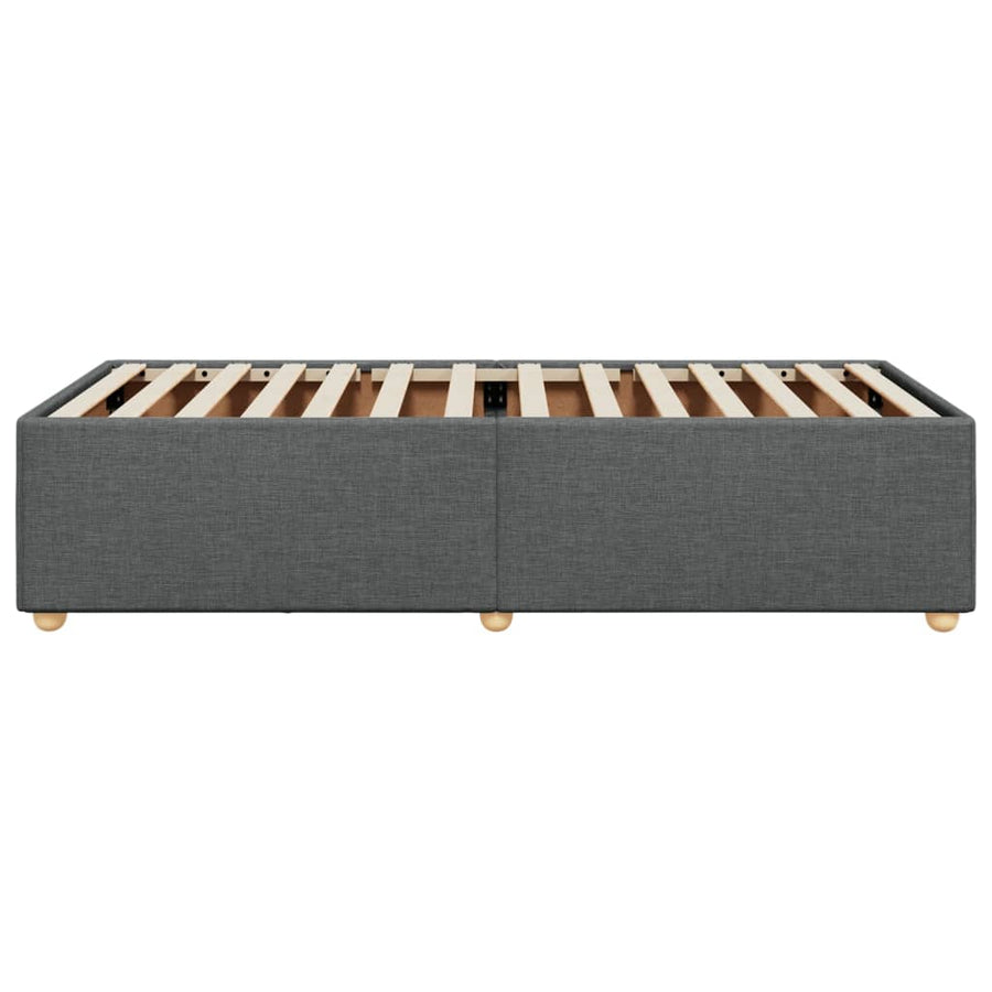 Bed Frame without Mattress Dark Grey King Single Fabric