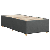 Bed Frame without Mattress Dark Grey King Single Fabric - Rear View