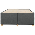 Bed Frame without Mattress Dark Grey Double Fabric