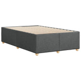 Bed Frame without Mattress Dark Grey Double Fabric - Rear View