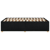 Bed Frame without Mattress Black Double Fabric