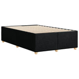 Bed Frame without Mattress Black Double Fabric - Rear View