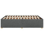 Bed Frame without Mattress Dark Grey Queen Fabric