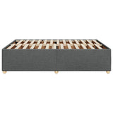 Bed Frame without Mattress Dark Grey Queen Fabric - 45-Degree Angle