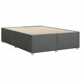 Bed Frame without Mattress Dark Grey Queen Fabric - Rear View