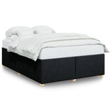 Bed Frame without Mattress Black Queen Fabric - Front View