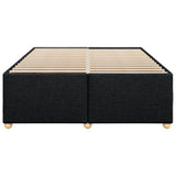 Bed Frame without Mattress Black Queen Fabric - Top-Down View
