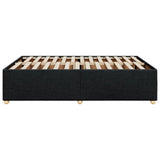 Bed Frame without Mattress Black Queen Fabric - 45-Degree Angle