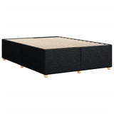 Bed Frame without Mattress Black Queen Fabric - Rear View