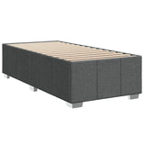 Bed Frame without Mattress Dark Grey 90x190 cm Fabric - Side View