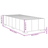 Bed Frame without Mattress Dark Grey 90x190 cm Fabric - Extra Image