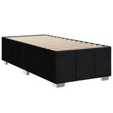 Bed Frame without Mattress Black 90x190 cm Fabric - Side View