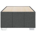 Bed Frame without Mattress Dark Grey 90x190 cm Fabric