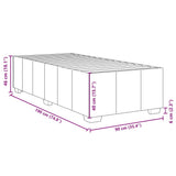 Bed Frame without Mattress Dark Grey 90x190 cm Fabric - Extra Image