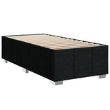 Bed Frame without Mattress Black 90x190 cm Fabric - Side View