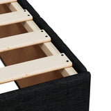 Bed Frame without Mattress Black 90x190 cm Fabric - Close-Up Angle