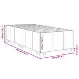 Bed Frame without Mattress Black 90x190 cm Fabric - Extra Image