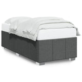 Bed Frame without Mattress Dark Grey King Single Fabric - Front View