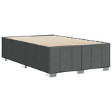Bed Frame without Mattress Dark Grey Double Fabric - Rear View