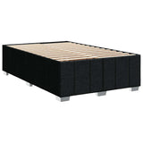 Bed Frame without Mattress Black Double Fabric - Side View