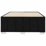 Bed Frame without Mattress Black Double Fabric