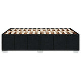 Bed Frame without Mattress Black Double Fabric
