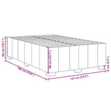 Bed Frame without Mattress Black Double Fabric - Extra Image