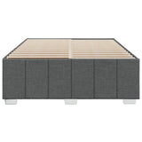 Bed Frame without Mattress Dark Grey Queen Fabric - Top-Down View