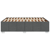 Bed Frame without Mattress Dark Grey Queen Fabric